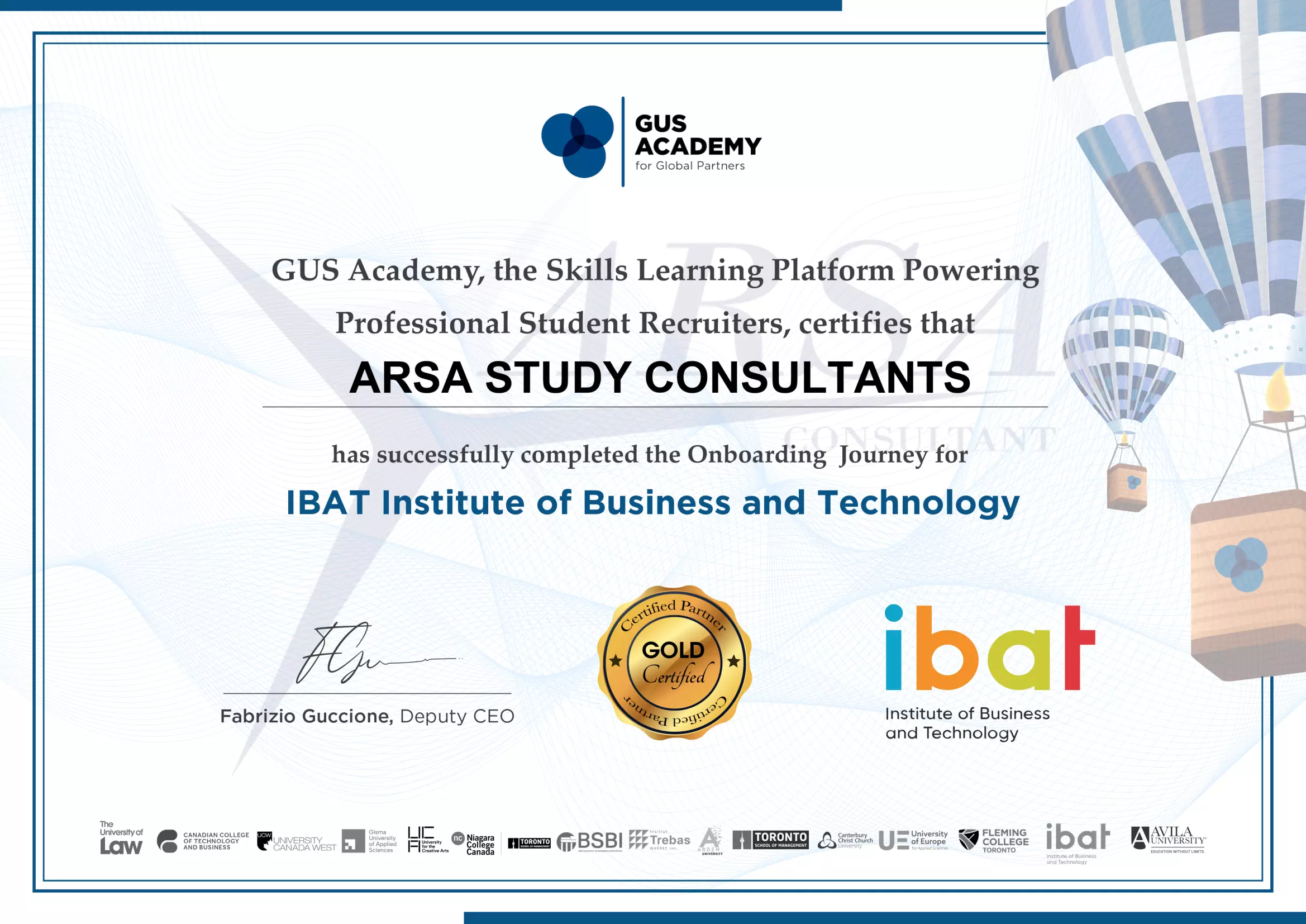 IBAT -Professional Recruiter Certificate - ARSA Study VISA Consultants 2024.webp