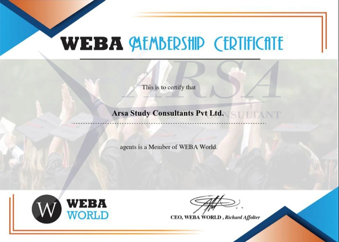 WEBA Membership Certificate 2024