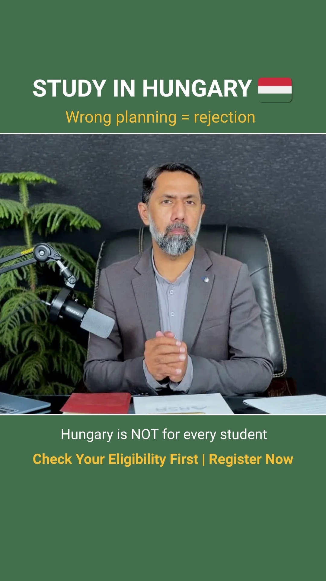 Study in Hungary guidance session highlighting eligibility assessment to avoid student visa rejection for Pakistani students